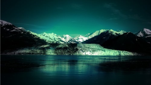 icy waters 1366x768